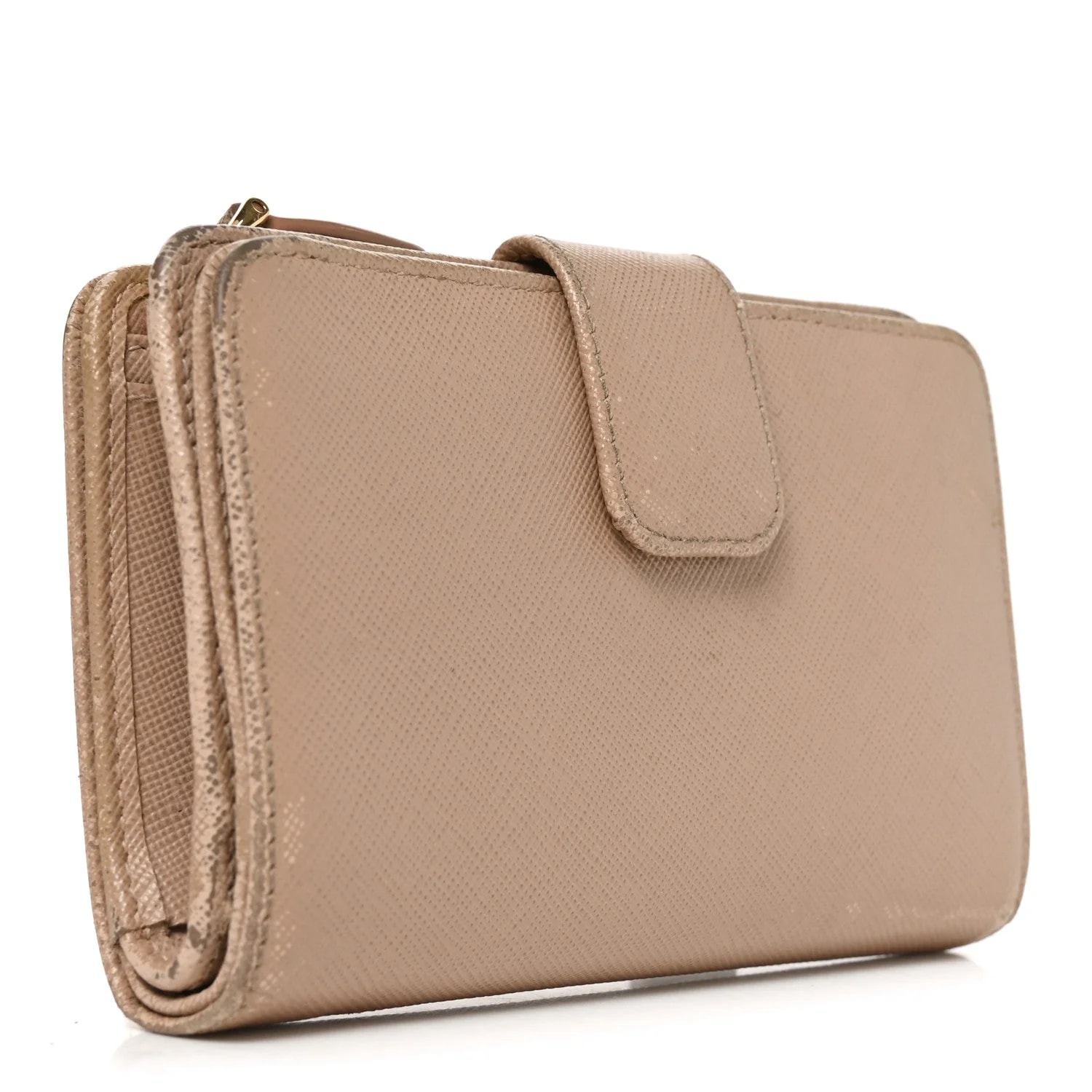 Metal Compact Zip Around Wallet Cammeo 3