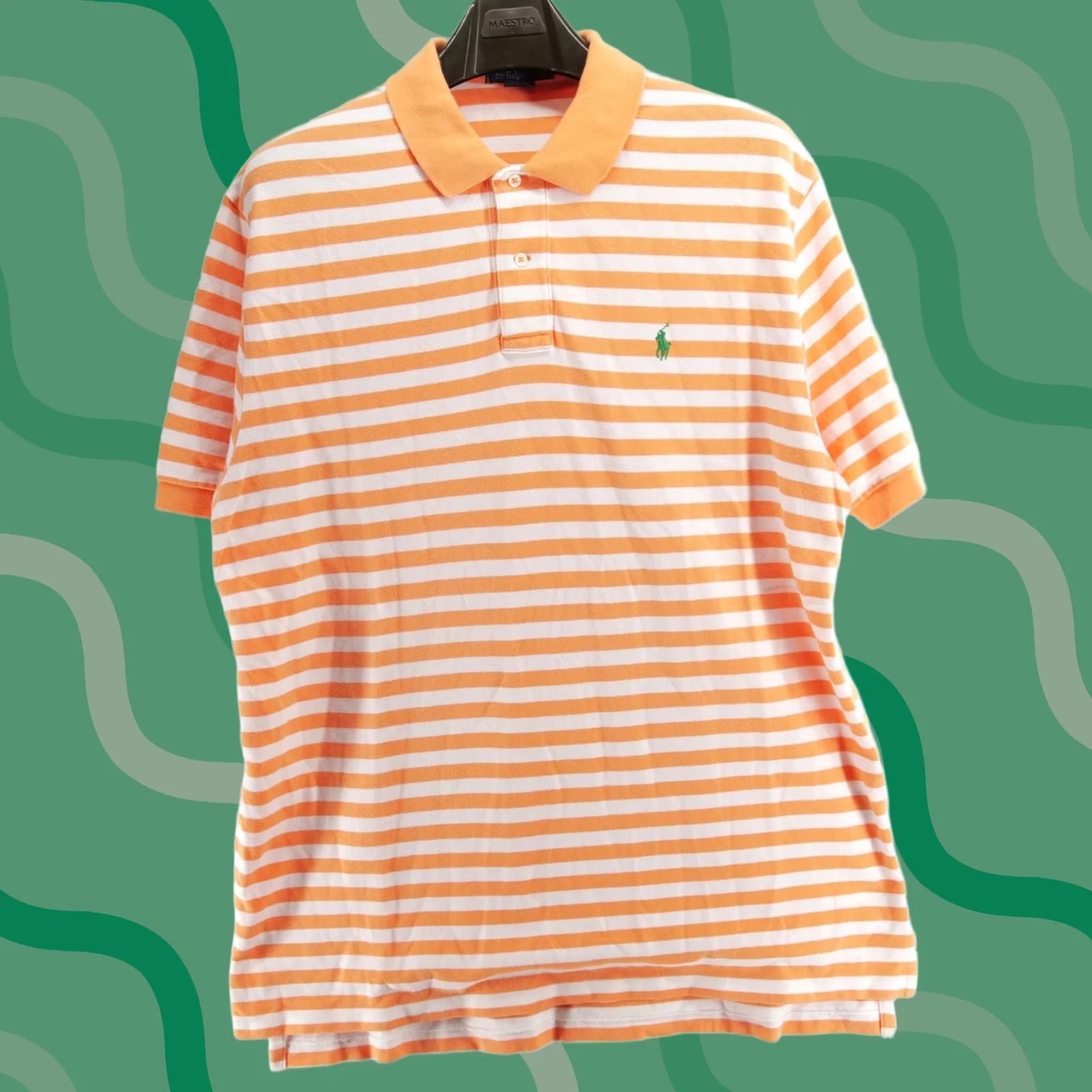 Polo Ralph Lauren Polo Shirt XL Striped Pique Short Sleeve — streetwear — resale