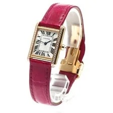 Cartier — Cartier Tank Louis SM WJTA0010 22mm K18PG Silver Dial Hand-Wind Leather #C020 — Watch — resale