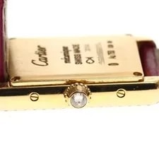 Cartier Tank Louis SM WJTA0010 22mm K18PG Silver Dial Hand-Wind Leather #C020 2