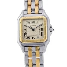 Cartier — Cartier PANTHERE2 Low MM H26.8mm W26.5mm Steel 18K Yellow Gold Ivory Dial ... — Watch — resale