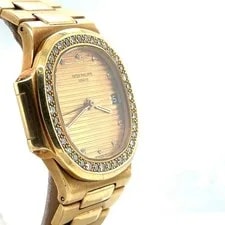 Patek Philippe Nautilus Automatic 37mm 18k Yellow Gold Diamond Dial/Bezel 3800J 3