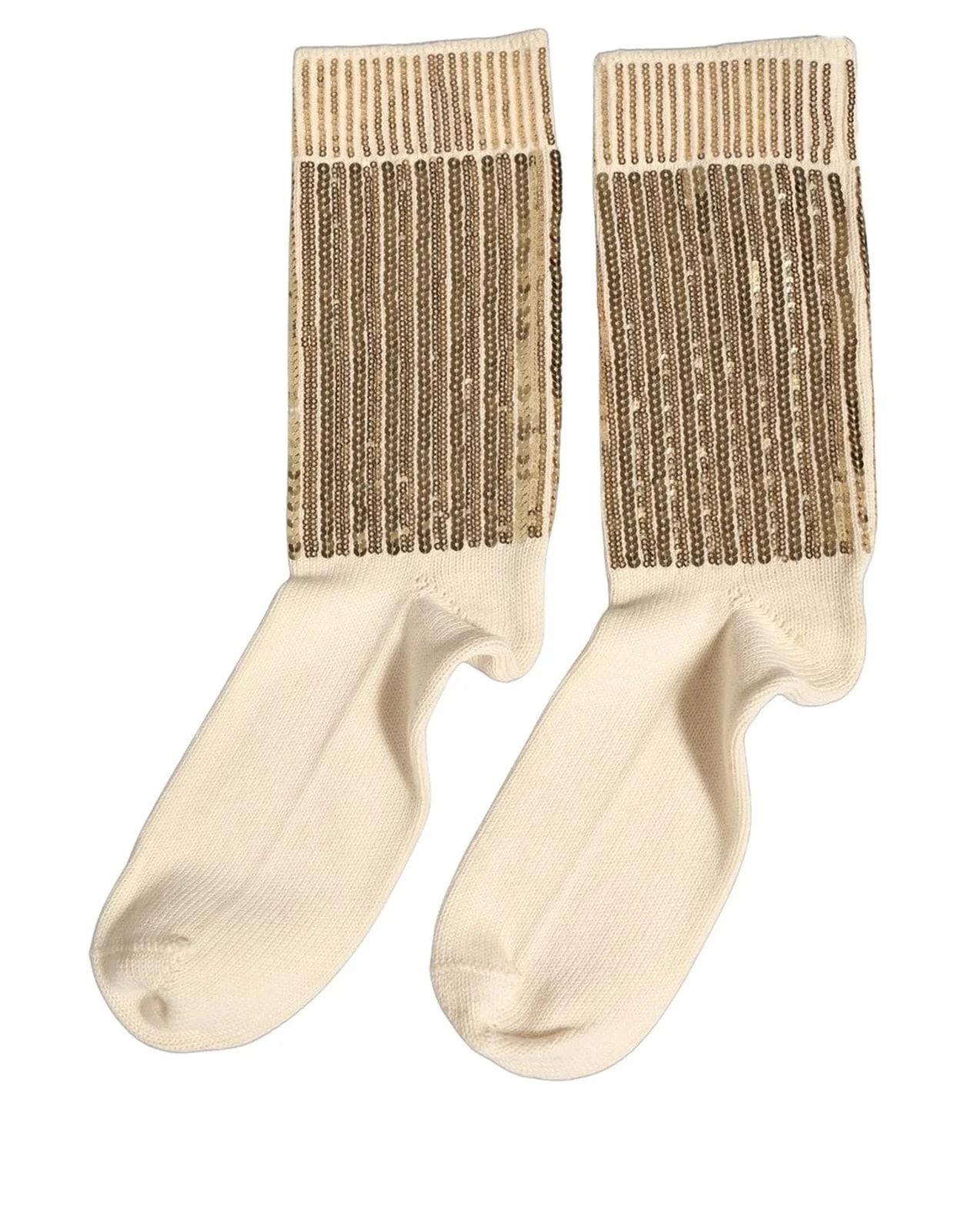 Dolce & Gabbana — Dolce & Gabbana Dark Sequined Knee High Accessory Socks — Accessory — resale