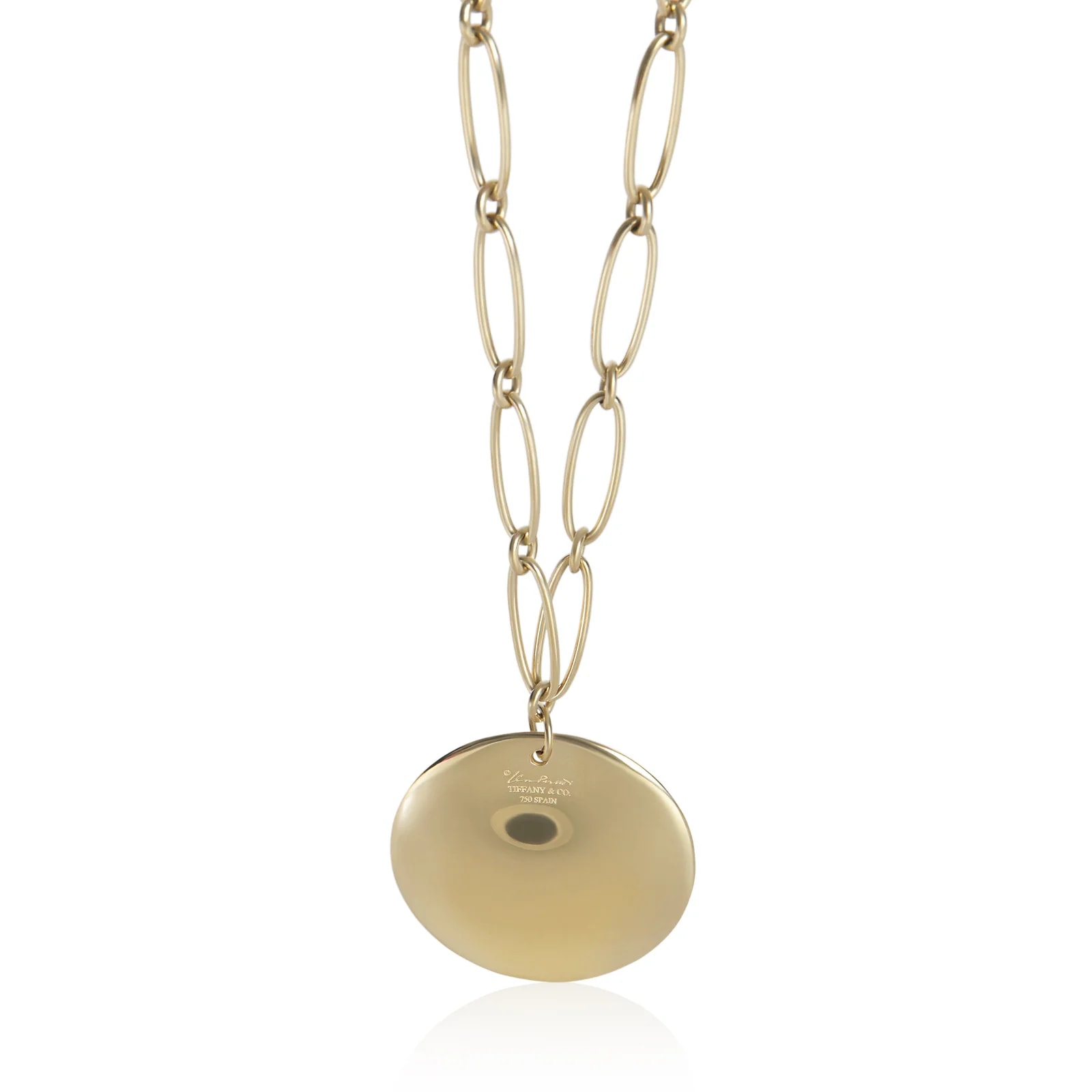 Tiffany & Co. Yellow Gold Elsa Peretti Round Disc 18k 2