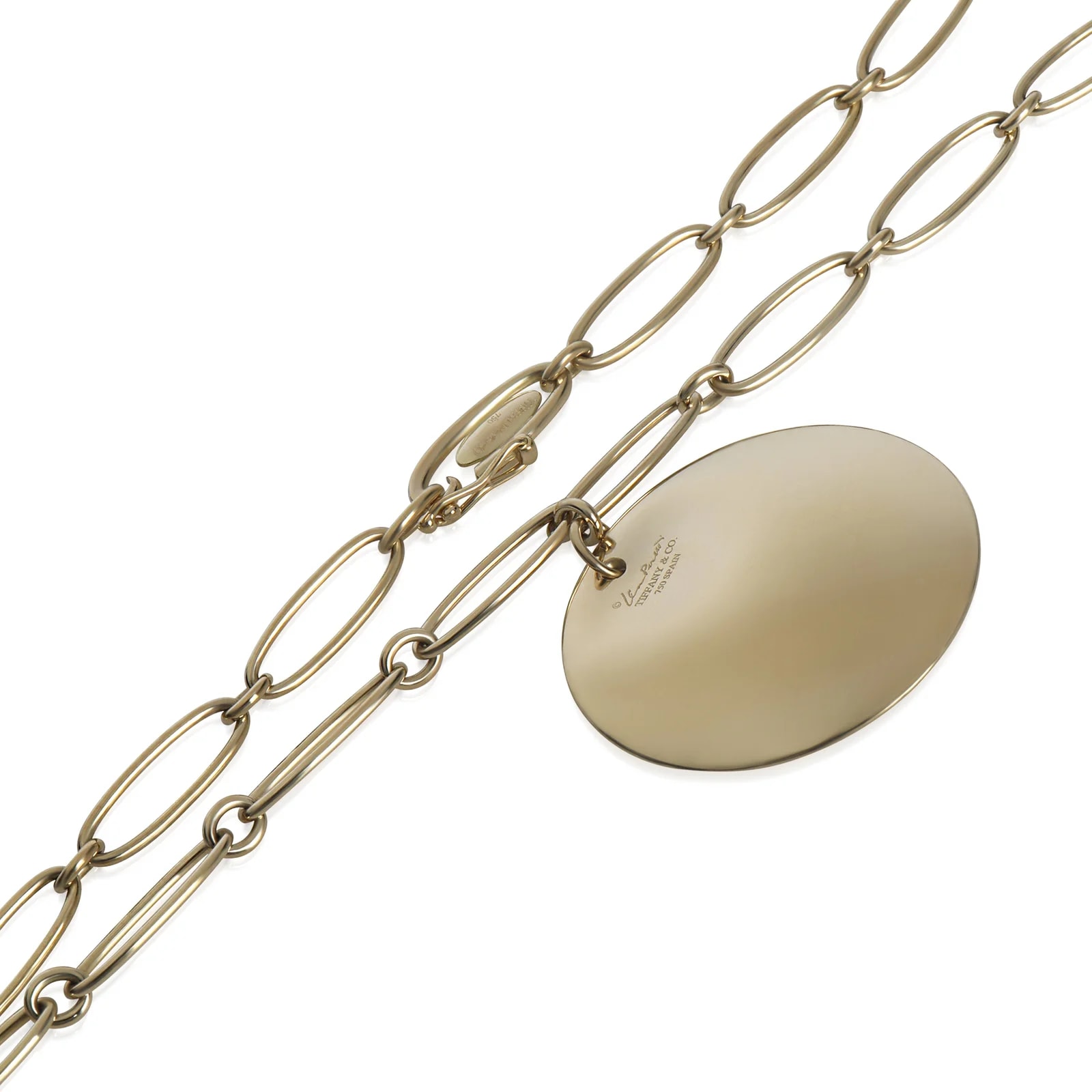 Tiffany & Co. Yellow Gold Elsa Peretti Round Disc 18k 4