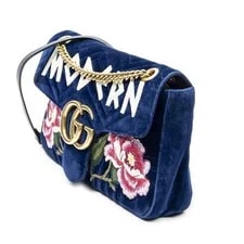 Gucci Medium GG Marmont Flap Embroidered A 2