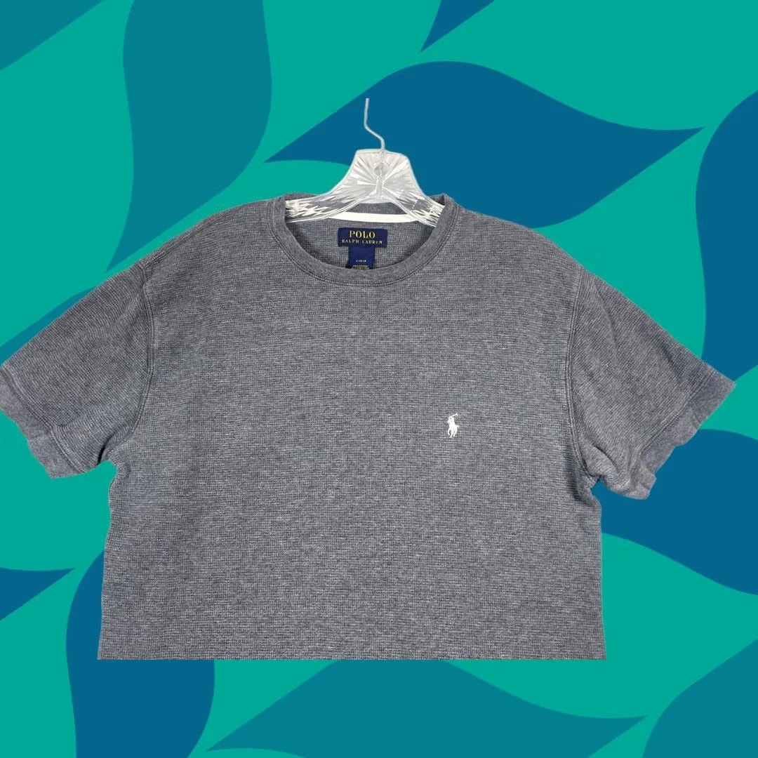 Polo Ralph Lauren — Polo Ralph Lauren Shirt L Waffle Logo Cotton Crewneck Tee — streetwear — resale