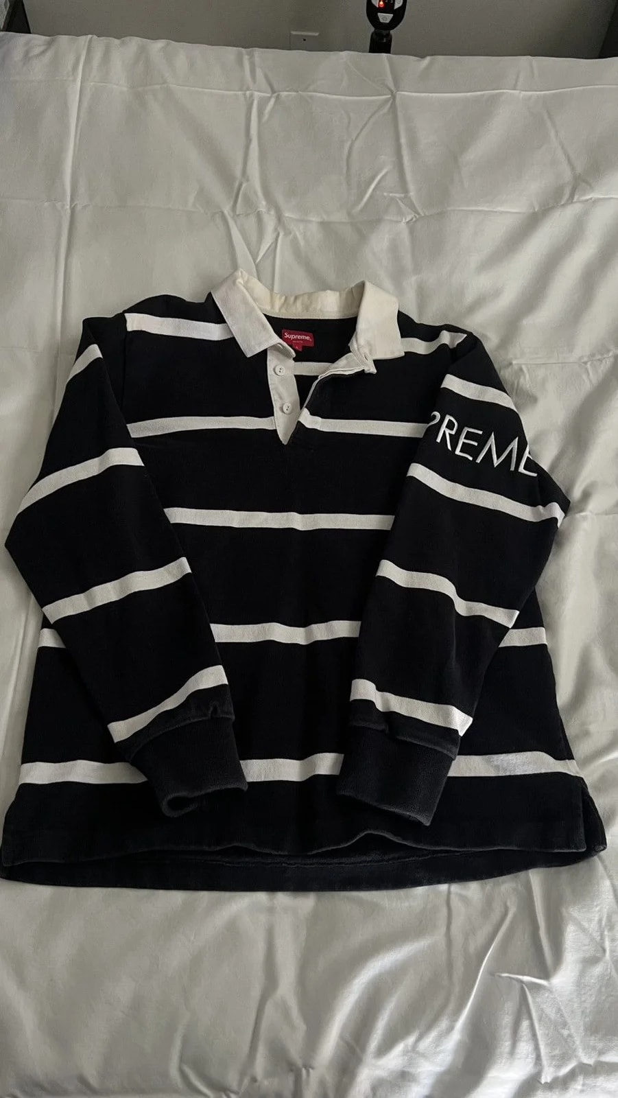 Supreme — Supreme Striped Rugby Shirt — streetwear — resale