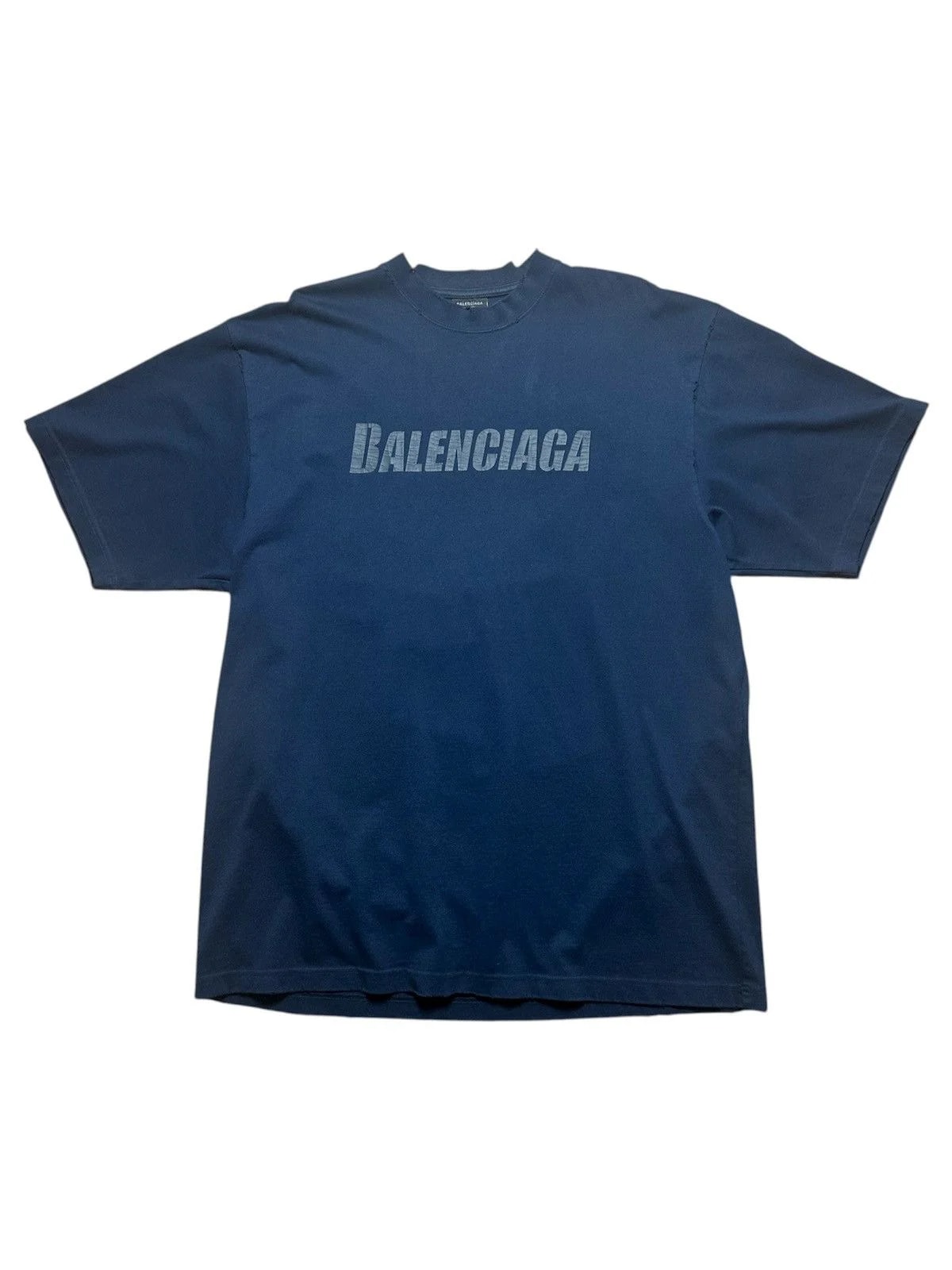 Balenciaga — Balenciaga Caps Logo Distressed Oversized Shirt — streetwear — resale