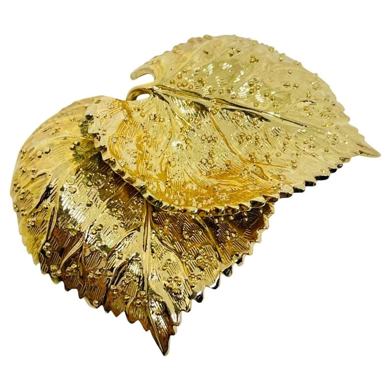 Henkel and Grosse for Christian Dior — Grosse Christian Dior 1967 Germany Signed Leaf Brooch — Jewelry — resale