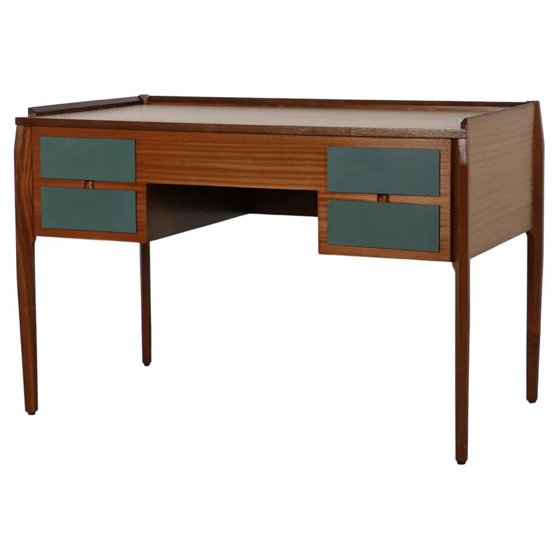 Gio Ponti Style Teak Writing Desk for Dassi, Mid-Century, Italy, 1950s — Furniture — resale