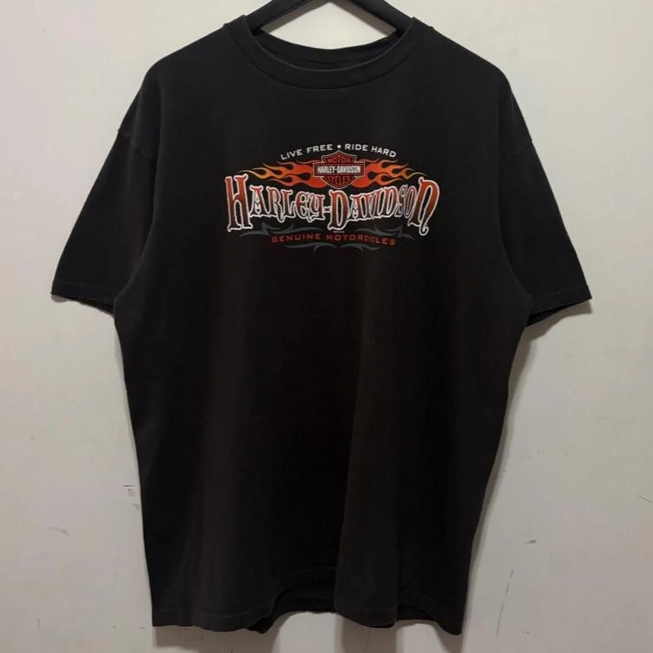 Harley Davidson — Y2K Harley Davidson Flames Dice Cards Casino Las Vegas Tee — streetwear — resale
