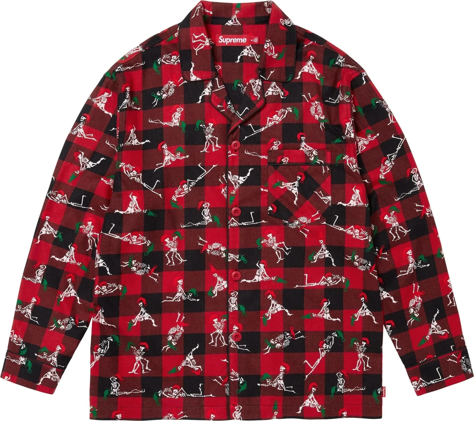 Supreme — Supreme Hanes Holiday Pajama Button Up Shirt — streetwear — resale