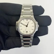 Patek Philippe Nautilus 35.2mm Silver Opaline Dial Ref# 7118/1A-010 2