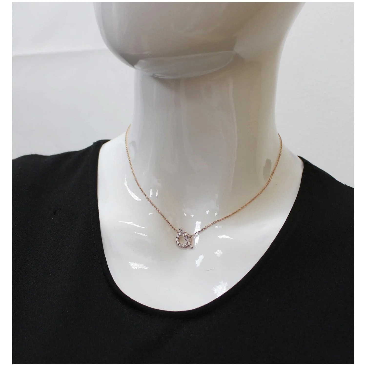 Hermes Finesse 18K Rose Gold Pendant Necklace 2