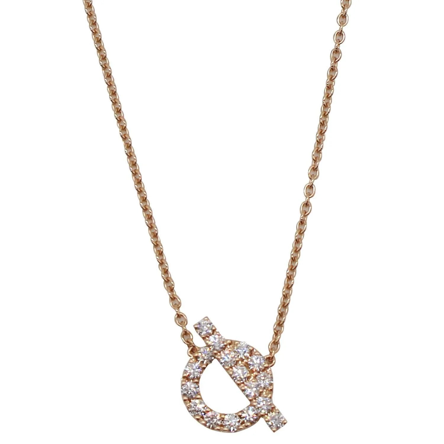 Hermes Finesse 18K Rose Gold Pendant Necklace 3