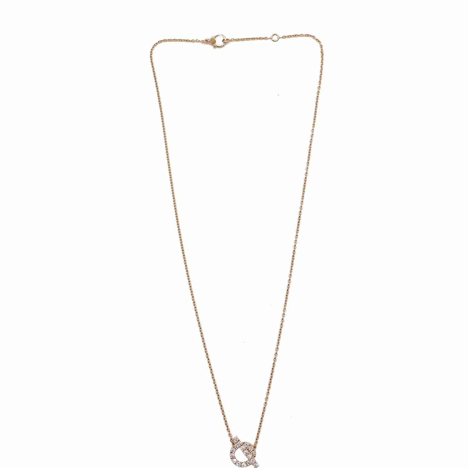 Hermes Finesse 18K Rose Gold Pendant Necklace 4