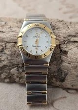 Omega — Authentic 18k Gold Stainless Omega Constellation Quartz MOP Dial — Watch — resale