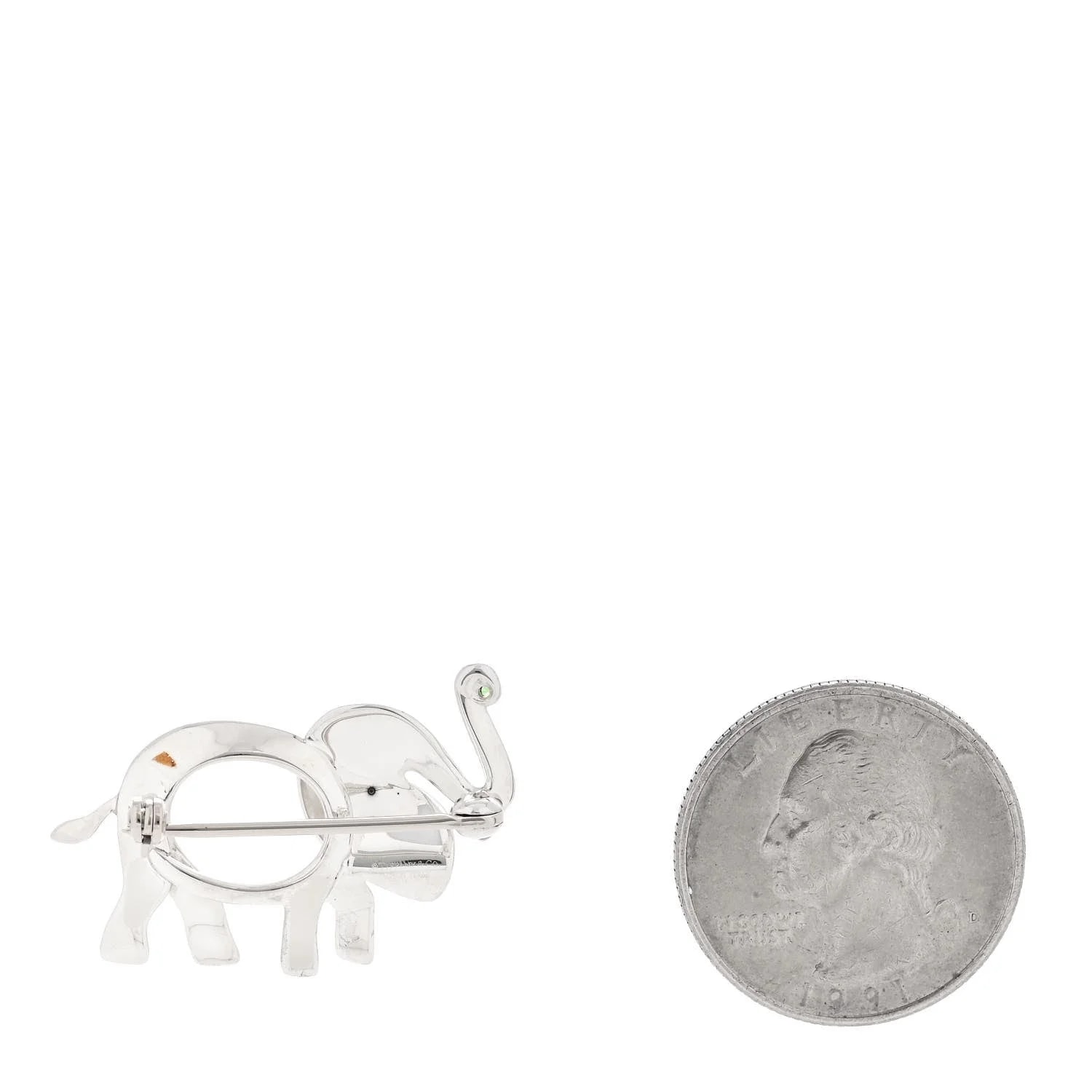 Tsavorite Save the Wild Elephant Brooch 2
