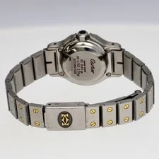 Cartier Santos Octagon White Dial Automatic Yellow Gold Stainless Steel 4