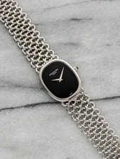 1970s Patek Philippe Ellipse 4266/905 18K White Gold Manual Onyx Dial 22x26mm 3