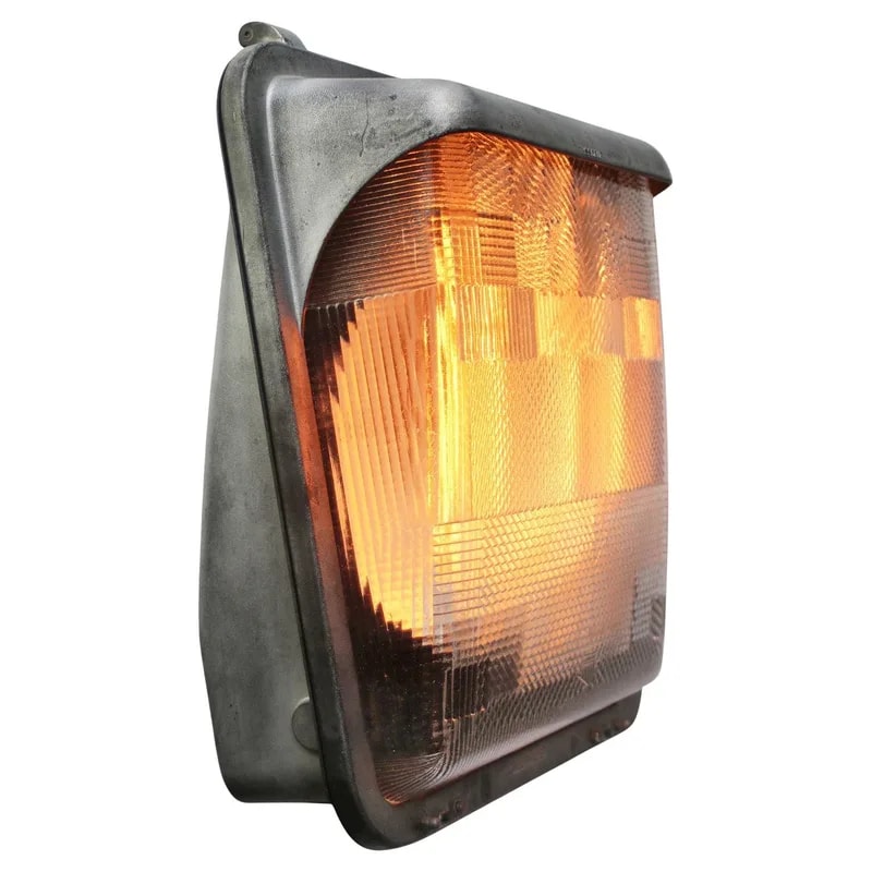 1950s Holophane French Industrial Wall Floor Lamp in Grey Aluminium — lighting — resale