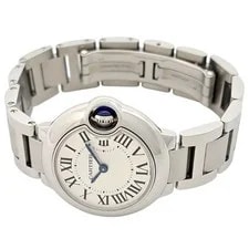 Cartier Ballon Bleu W69010Z4 Stainless Steel 28mm Silver Dial Quartz #TSW1369 2