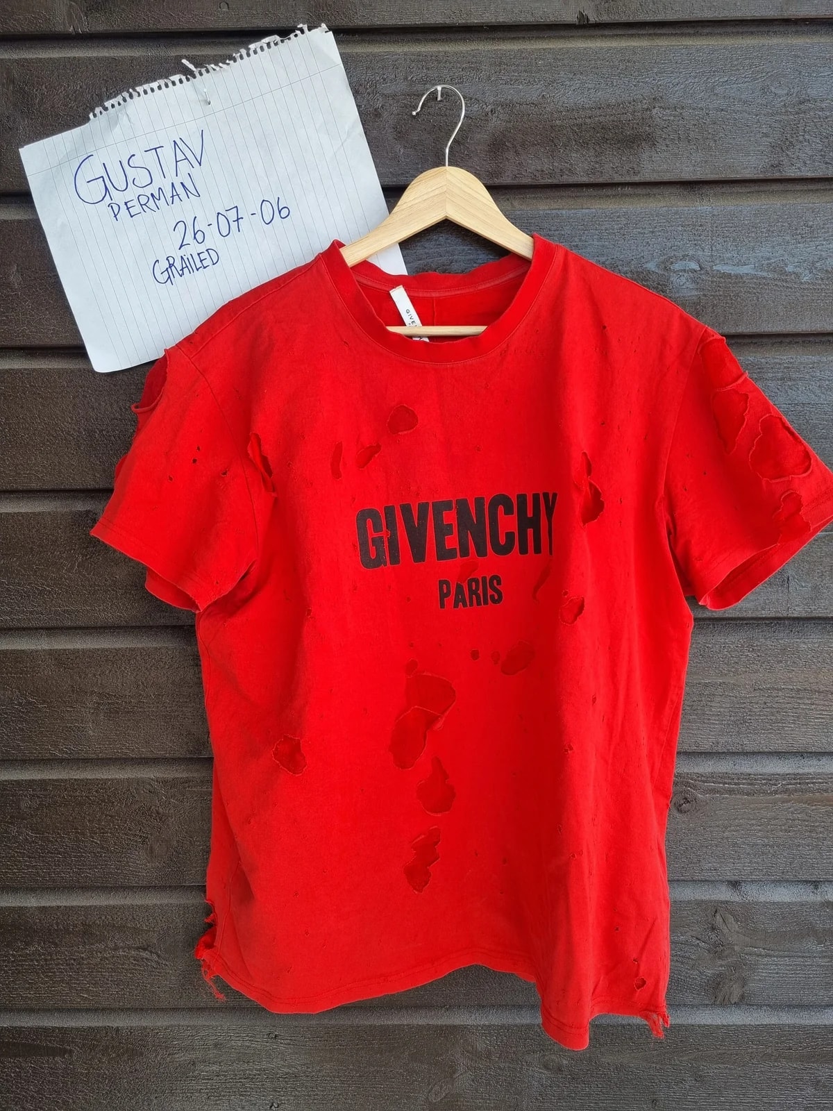Givenchy — Givenchy Distressed Tee — streetwear — resale
