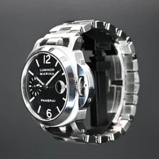 Panerai Luminor Marina PAM00050 40mm Black Dial Steel Bracelet 2