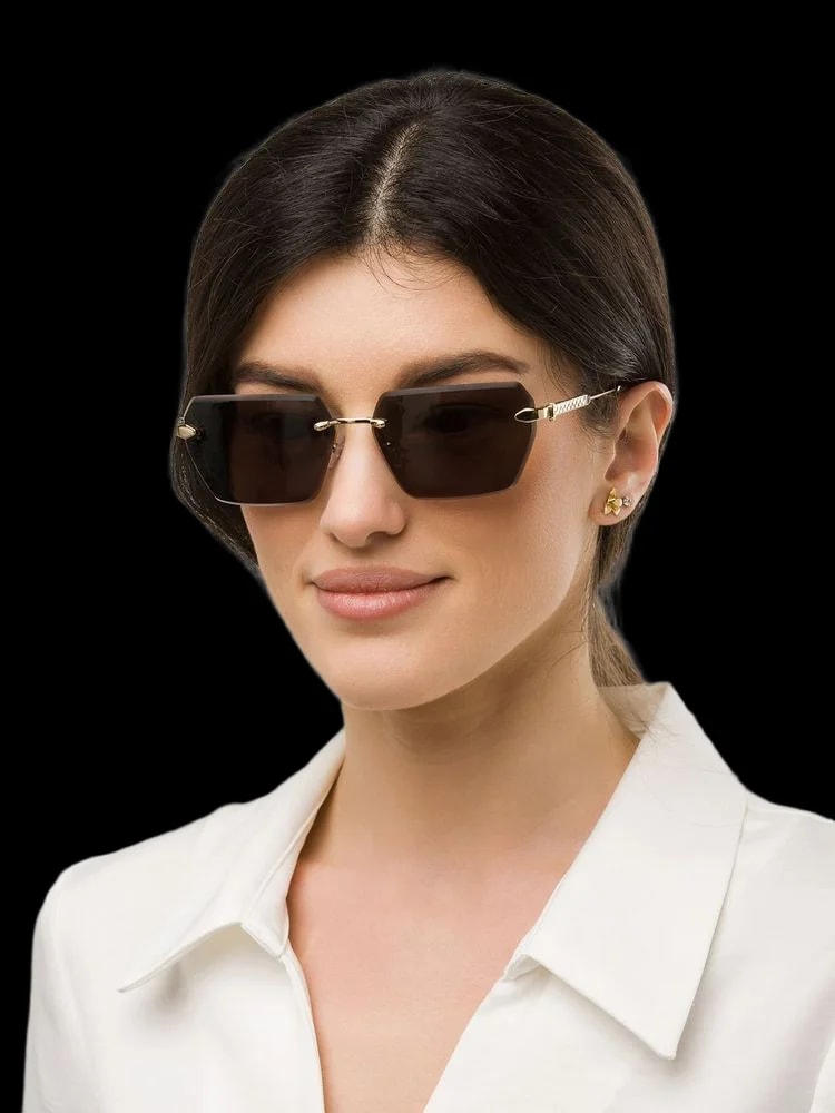 Just Cavalli Sjc110 Rimless Metal Sunglasses — Rose Gold 4