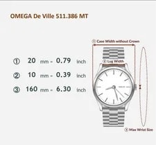 1970s Omega de Ville Cal.620 Gold Dial Manual Winding 20mm Japan A637 2
