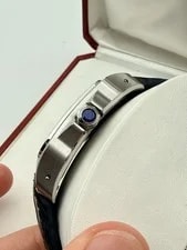Cartier Santos 100 XL Automatic 38mm Steel White Dial Black Leather Box 3