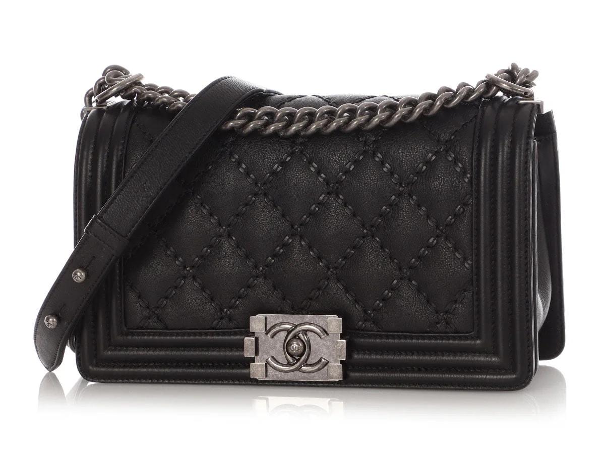 Chanel Old Medium Double Stitch Boy Bag 3
