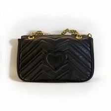 Gucci GG Marmont Chevron Chain Strap Flap Small, Dust Card 4
