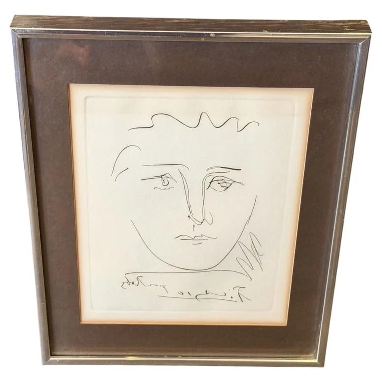 Pablo Picasso — Pablo Picasso Signed Mid-Century Etching Print Pour Roby (L’Age de Soleil), 1968 — decorative_art — resale