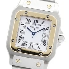 Cartier — Cartier Santos GalbeeLM 81036288 Date YG Bezel White Dial Automatic 's_957476 — Watch — resale