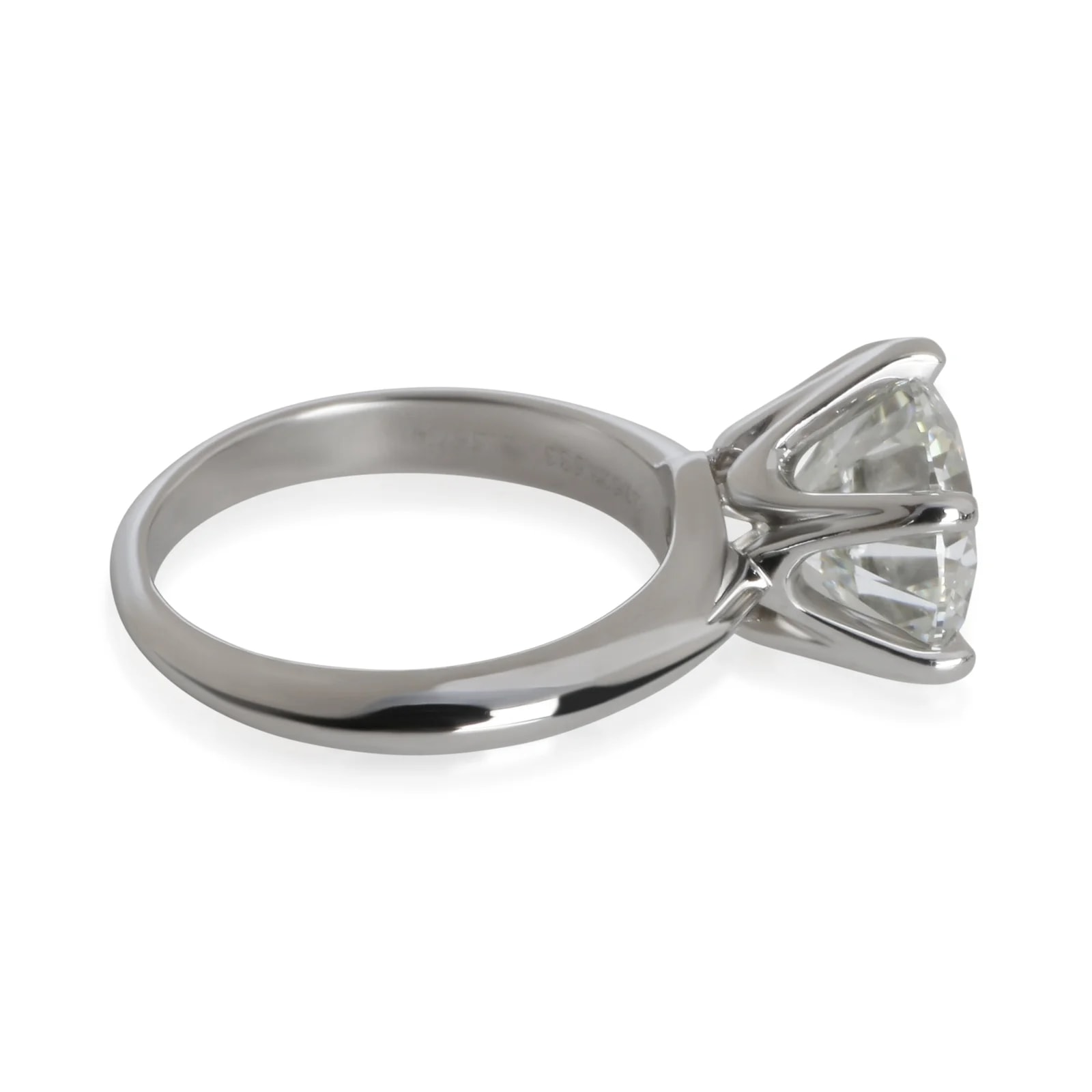 Tiffany & Co. 3.56 Ct Round Brilliant Engagement Ring 950 3
