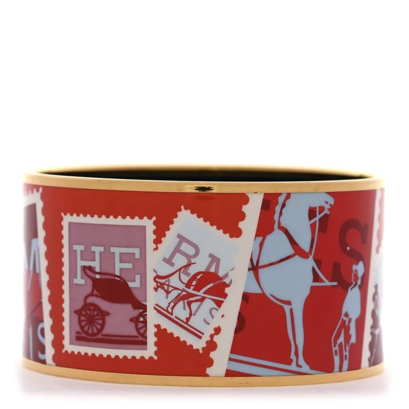 Hermès — Enamel Printed Extra Wide de Passage A Paris 62 — Jewelry — resale