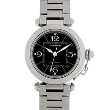 Cartier — Cartier Pasha C W31076M7 ( 2324) 35mm Stainless Steel Black #WW3778 — Watch — resale