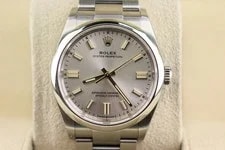 2021 Rolex Oyster Perpetual 126000 Silver Stick Dial SS Oyster With Papers 36mm 2