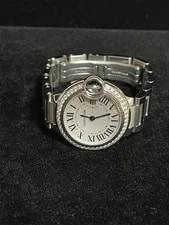 Cartier Ballon Bleu W4BB0015 White Roman Diamond Bezel SS Bracelet 28mm 4