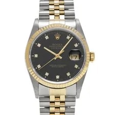 Rolex — Rolex Datejust 16233 2BR Black Onyx / Diamond Stainless Steel Automatic #W442 — Watch — resale
