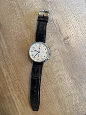 IWC Portugieser Silver Black Leather Strap - IW371446 3