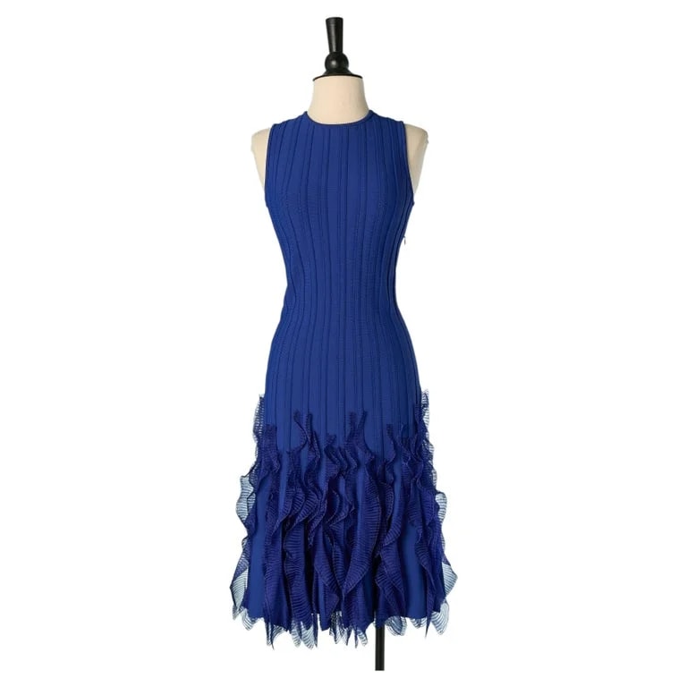 Alexander McQueen — Sleeveless Rayon Dress With Ruffle Alexander McQUEEN — Clothing — resale