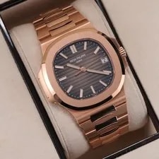 Patek Philippe Nautilus 5711/1R Rose Gold 40mm Brown Dial Bracelet Complete Set 3