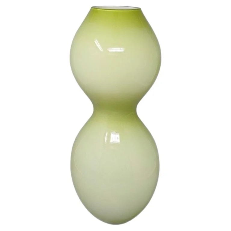 Murano — 1970s Murano Glass Vase, Space Age Design, Lime Green, Italy — decorative_object — resale