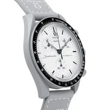 Omega Xswatch Moonwatch1965 S033M106 White Bio-Ceramic Quartz #W3217 3