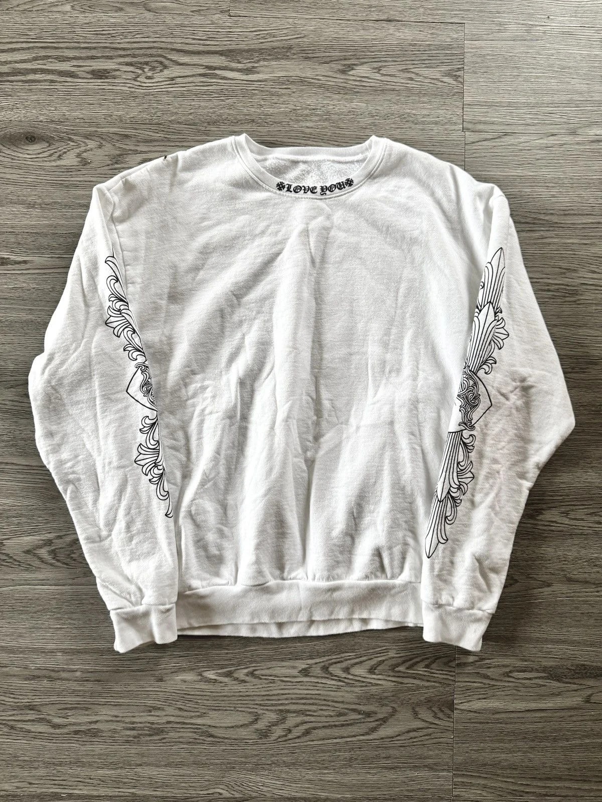 Chrome Hearts — Hearts Love You Heart Floral Crewneck — streetwear — resale