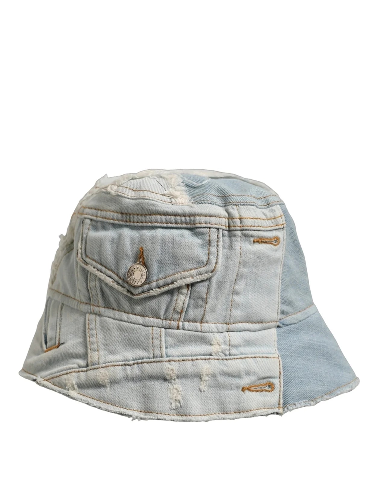 Dolce & Gabbana — Dolce & Gabbana Patchwork Cotton Bucket Cap Hat — Accessory — resale
