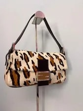 Fendi — Fendi Ponyhair Baguette in Animal Print — Handbag — resale